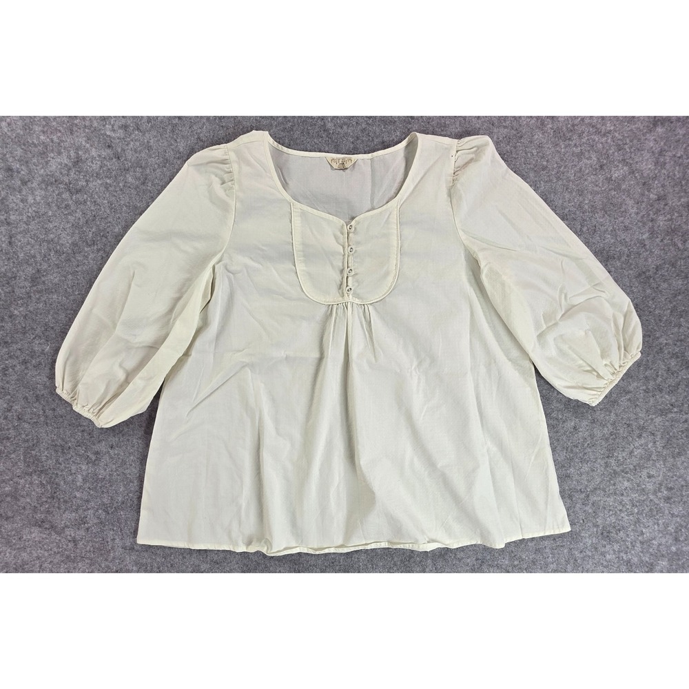 Old Navy Cream Puff-Sleeve Scoop Neck Blouse